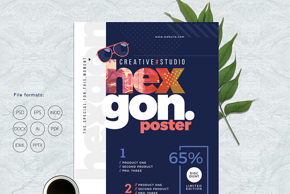 Creative Navy Poster / Flyer in Flyer Templates - product preview 1