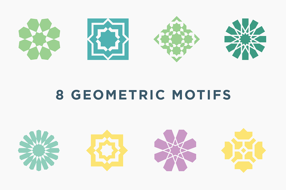 8 Middle Eastern Geometric Motifs in Illustrations - product preview 8