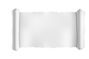 Wide blank old white scroll