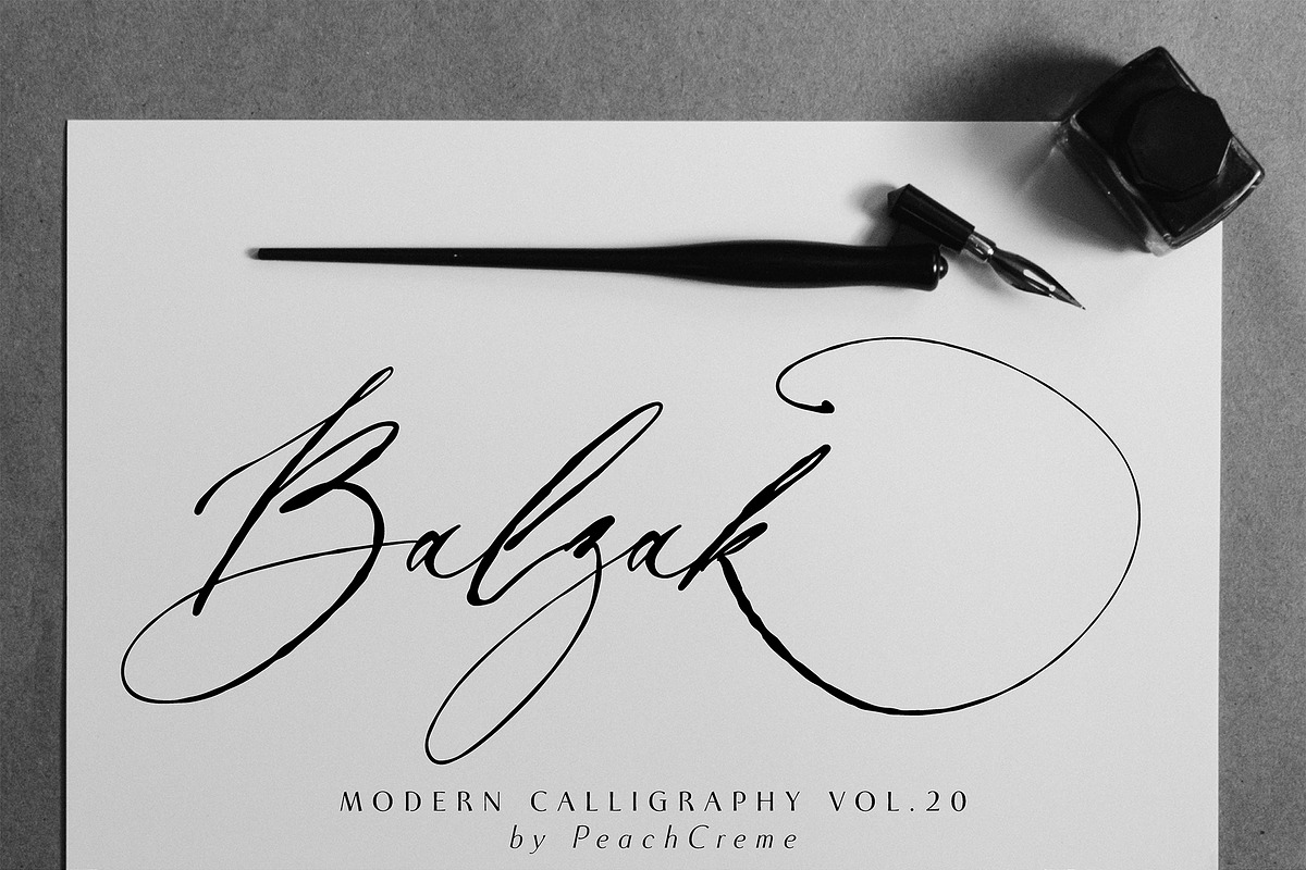 Balzak // Organic Calligraphy in Calligraphy Fonts - product preview 8