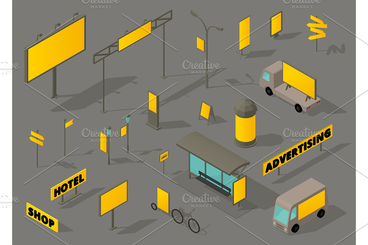 Outdoor out-of-home advertising in Illustrations - product preview 8