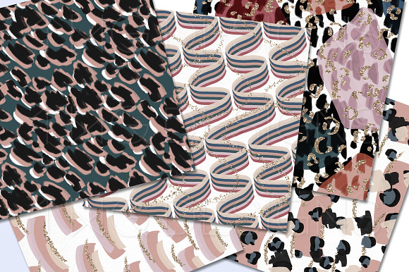 Muted Leopard Print Paper Set in Patterns - product preview 2