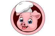 Funny funny pig-cook