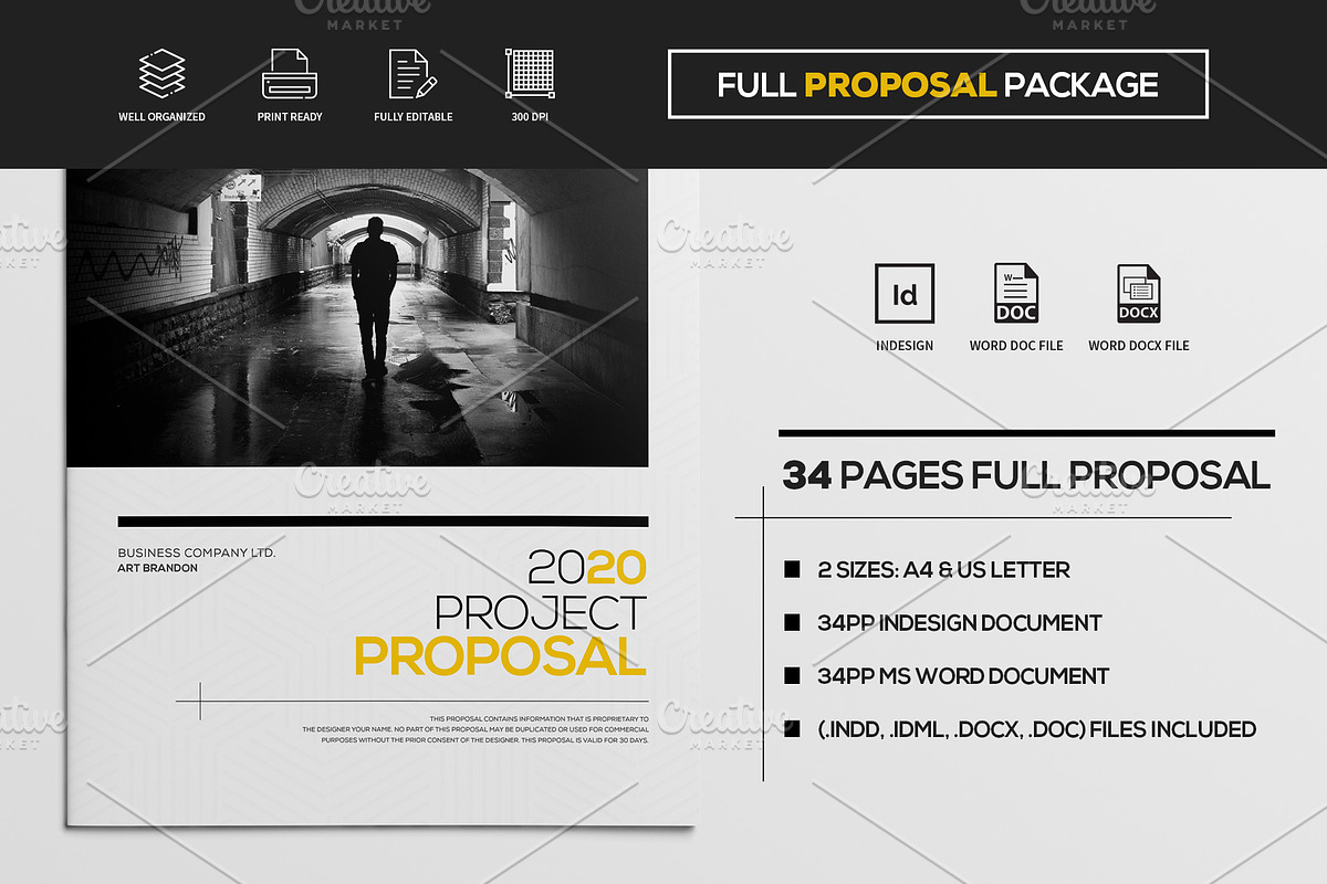 Full Proposal Package Template in Stationery Templates - product preview 8