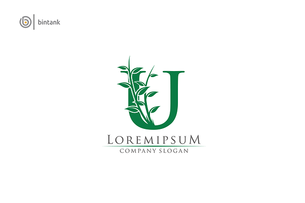 Green U Letter Logo