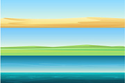 Horizontal nature banners landscapes