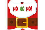 Santa Claus Message Banner With Text