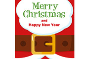 Santa Claus Message Banner With Text