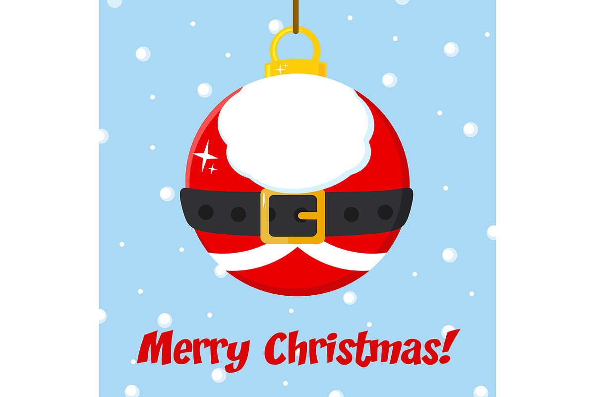 Santa Claus Christmas Ball With Text in Illustrations - product preview 8