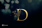 Golden D Letter Logo