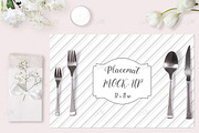 Wedding Placemat Mock-up. PSD Smart