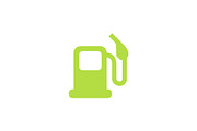 Green gas station filling. Petrol