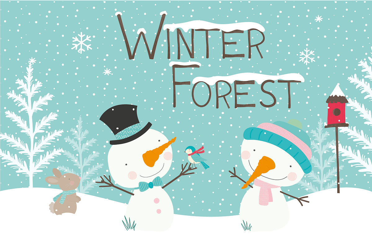 Winter Forest in Illustrations - product preview 8