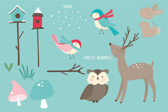 Winter Forest in Illustrations - product preview 2