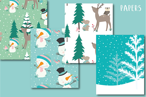 Winter Forest paper in Illustrations - product preview 1