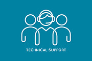 Technical support line concept. 
