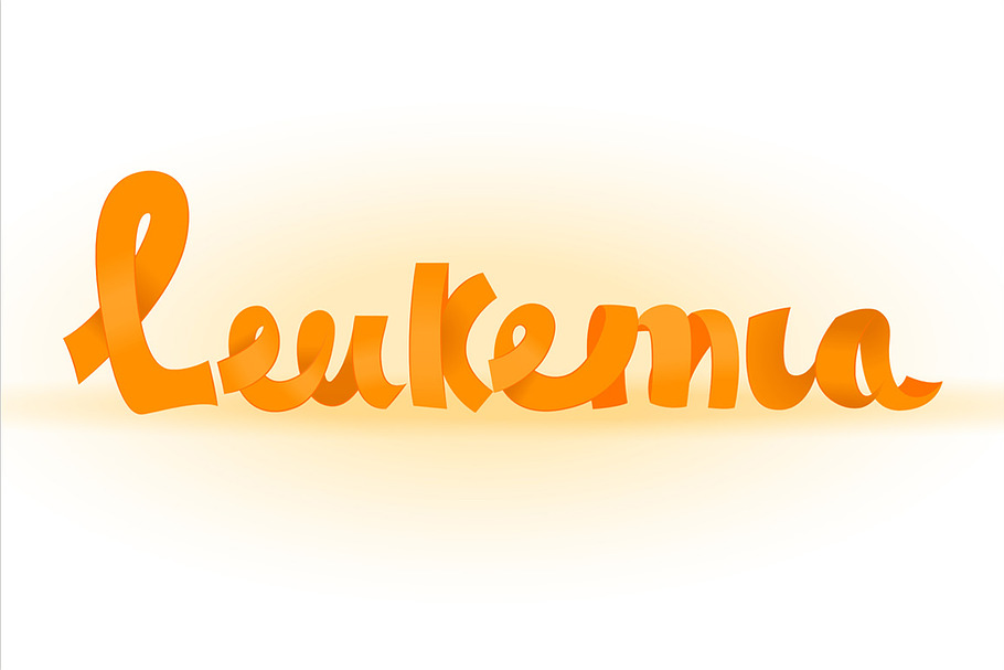 Leukemia lettering image in Illustrations - product preview 8