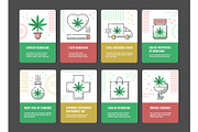 Vector illustration set of marijuana