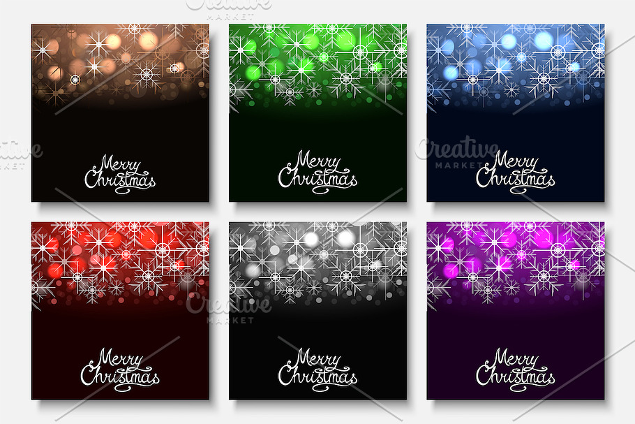 Christmas abstract colorful cards in Illustrations - product preview 8