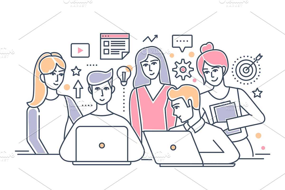Concept of team and teamwork in Illustrations - product preview 8
