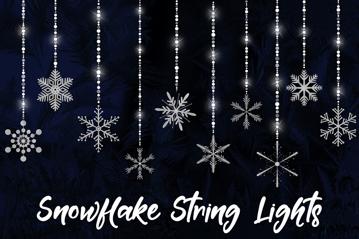 Snowflake String Lights in Graphics - product preview 8