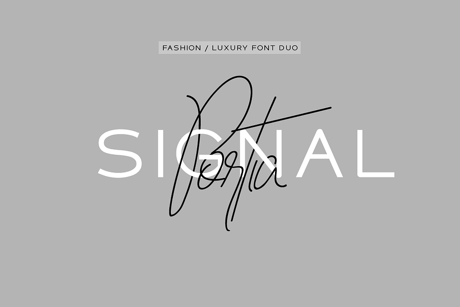 Portia & Signal Duo - Fashion Fonts in Display Fonts - product preview 8