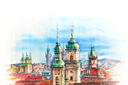 Watercolor Prague, Czech Republic