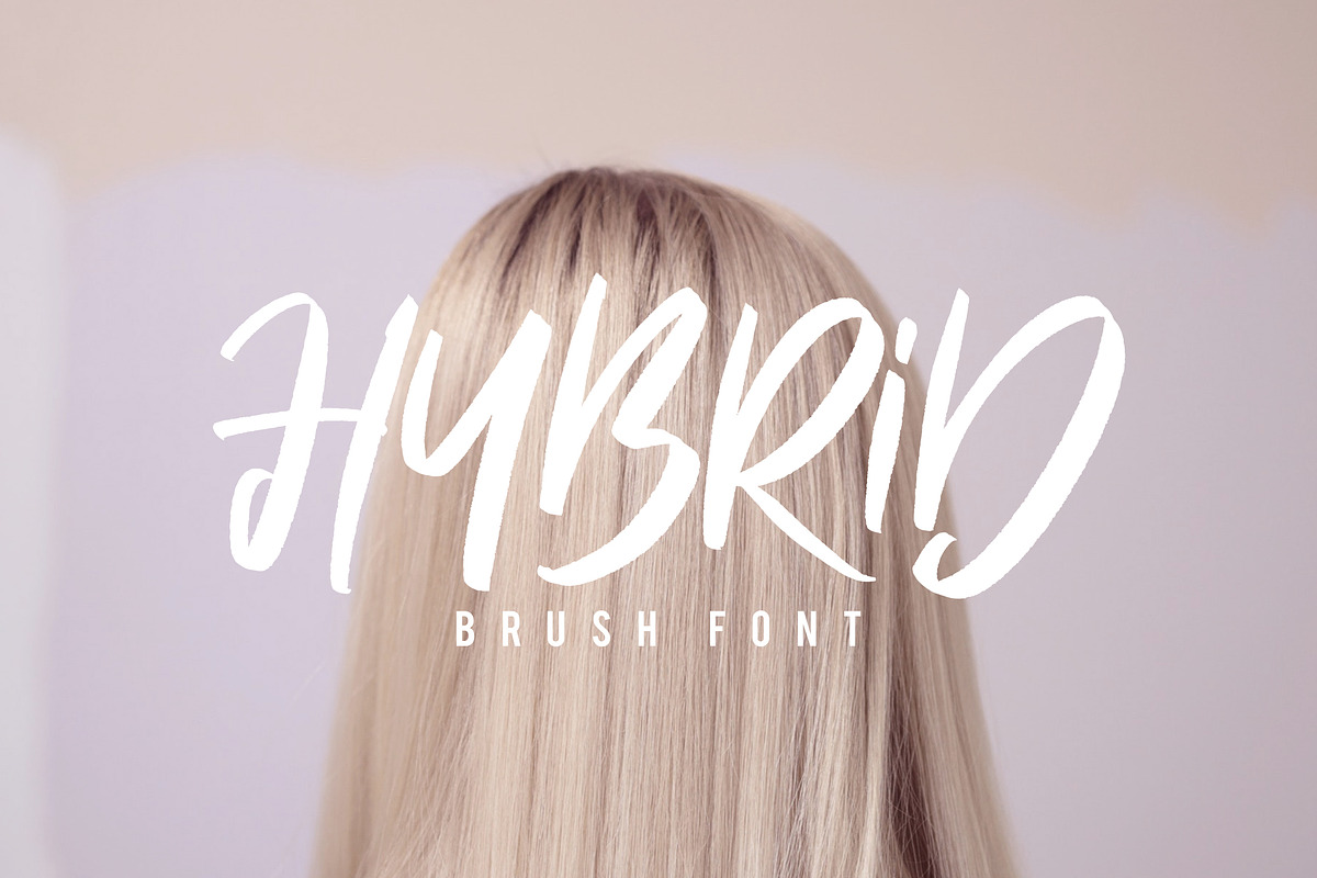 Hybrid Brush Font in Display Fonts - product preview 8