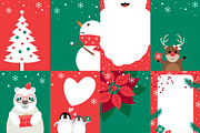 Set of christmas card design