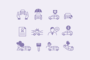 12 Car and Auto Insurance Icons