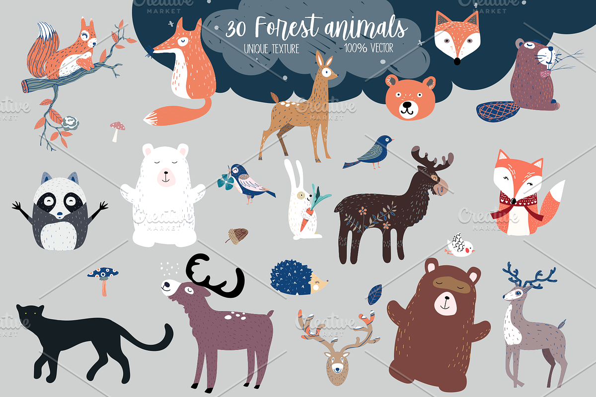 Forest Friends Graphic Pack in Illustrations - product preview 8