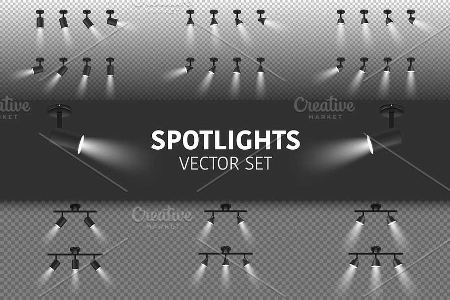 Spotlights. Vector Set.  in Illustrations - product preview 8