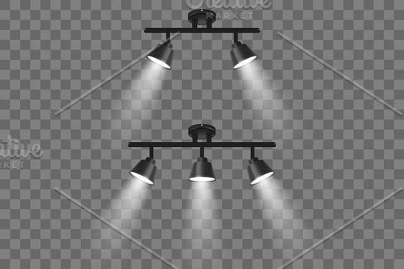 Spotlights. Vector Set.  in Illustrations - product preview 6