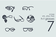 7 high-tech glasses icons