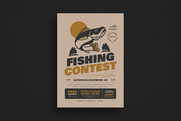 Fishing Contest Event Flyer