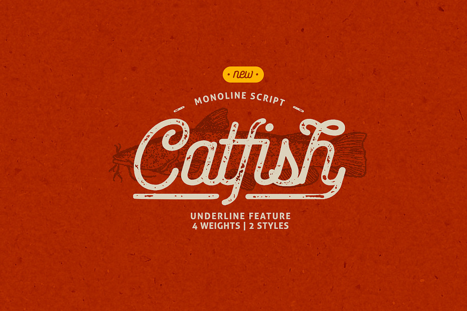 Catfish Monoline Script in Script Fonts - product preview 8