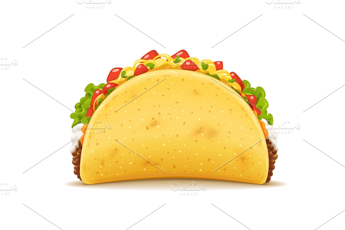 Tacos with meat and vegetable. in Illustrations - product preview 8