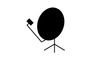 Satellite dish glyph icon