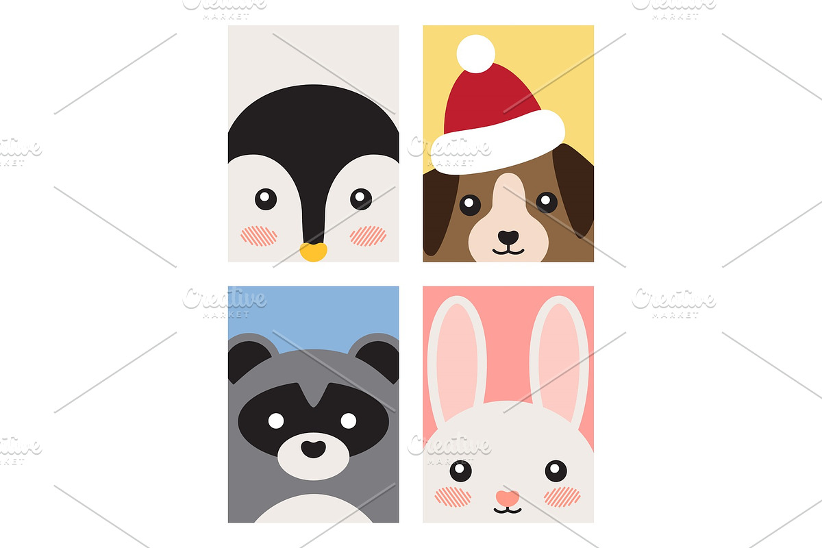 Animals Poster Collection on Vector in Illustrations - product preview 8