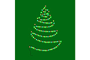 Christmas Abstract Tree Made of