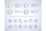 Infographic with Text, Icons Vector