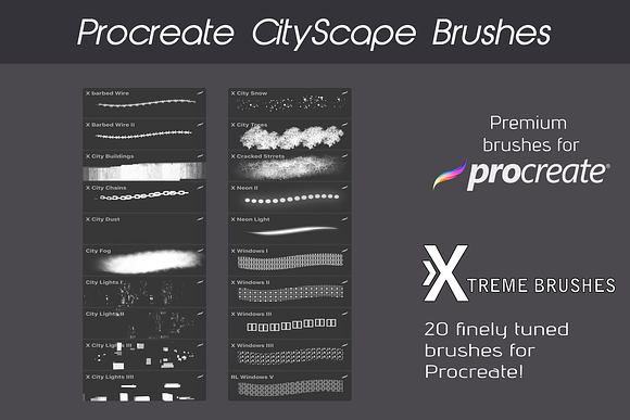 Procreate Cityscape Brushes in Photoshop Brushes - product preview 1