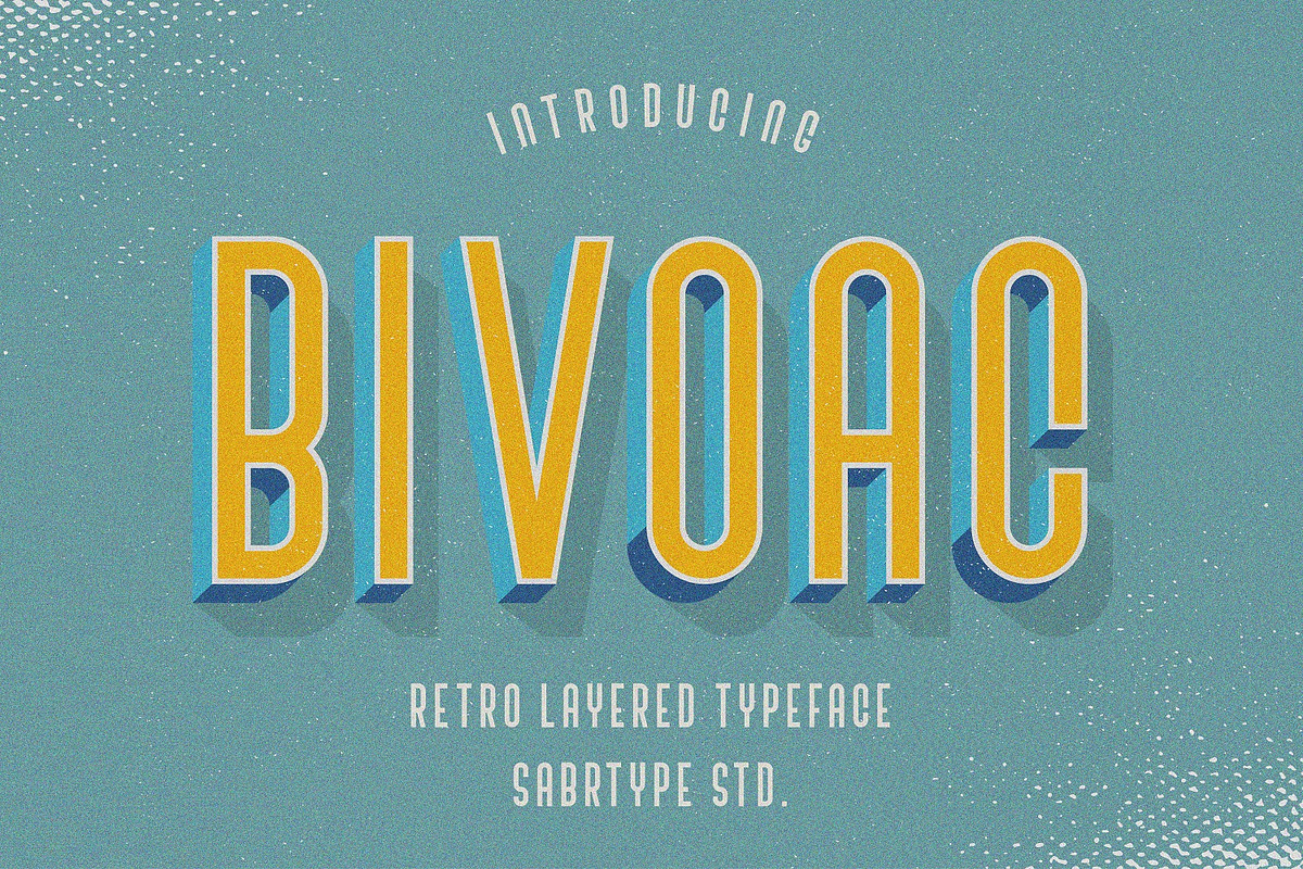 SALE! Bivoac Layered Font in Outline Fonts - product preview 8