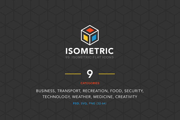 Isometric, 99 icon pack in Cute Icons - product preview 1