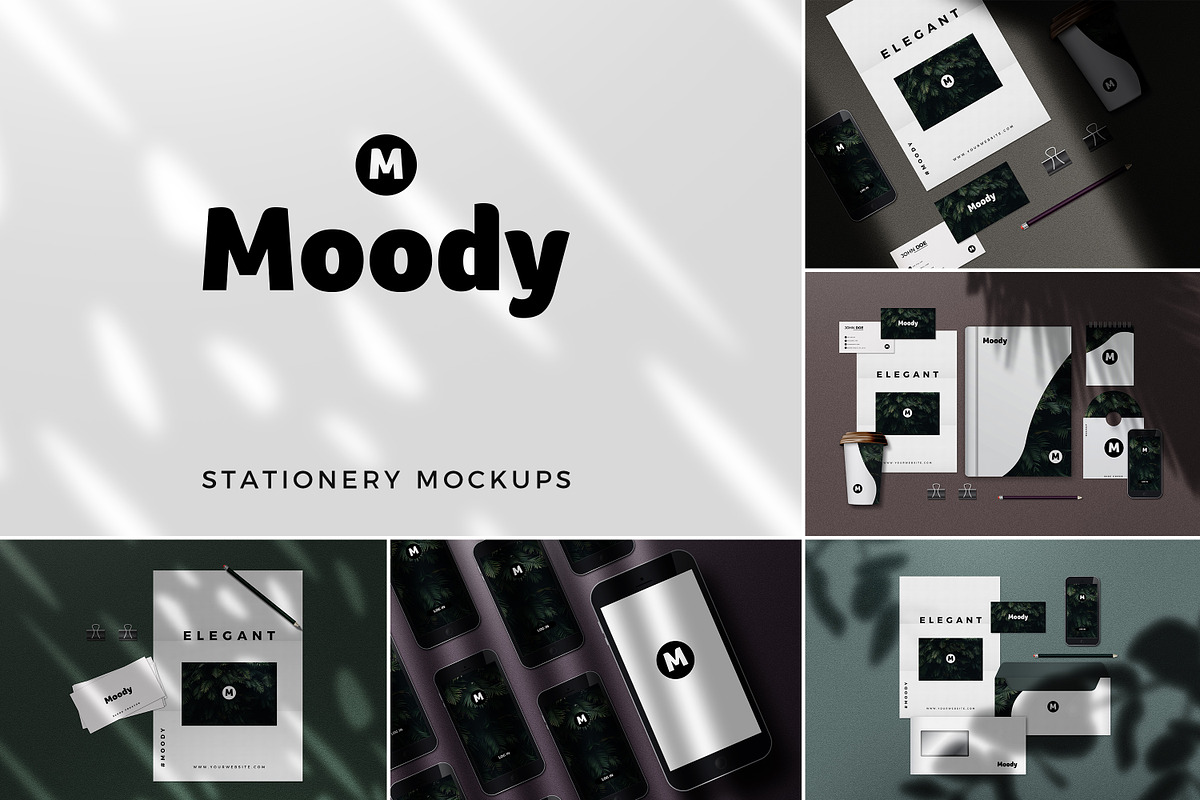 Moody Stationery Mockup Bundle in Print Mockups - product preview 8