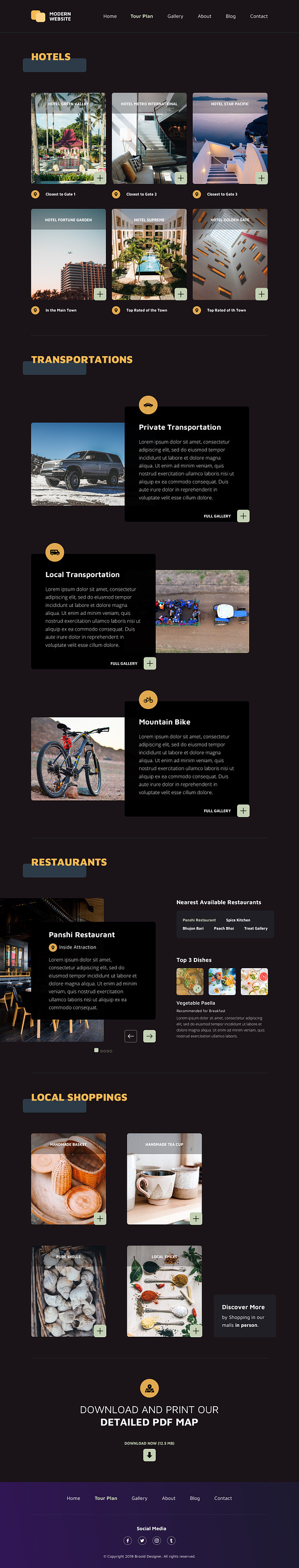 Local Attraction Website Template in UI Kits and Libraries - product preview 4