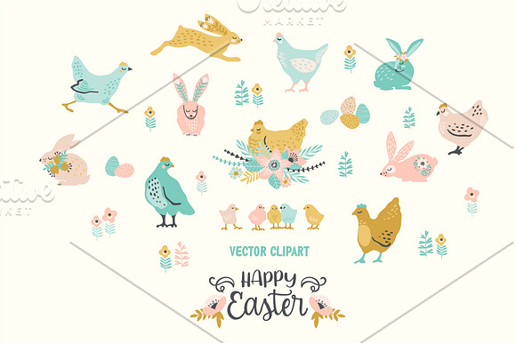 Hello Easter! Vector collection in Illustrations - product preview 7
