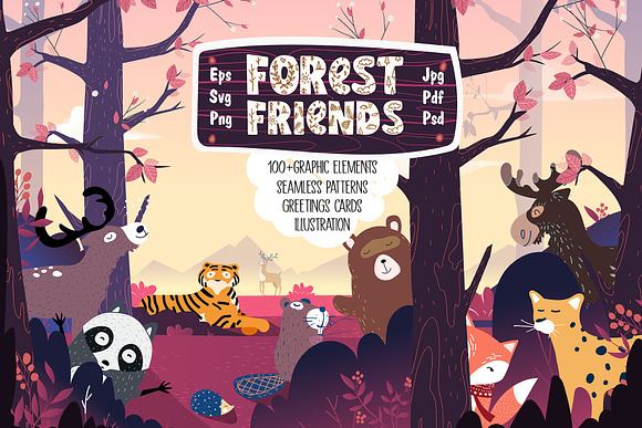 Forest Friends Graphic Pack in Illustrations - product preview 6