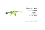 Six Camouflage Textures with weapons