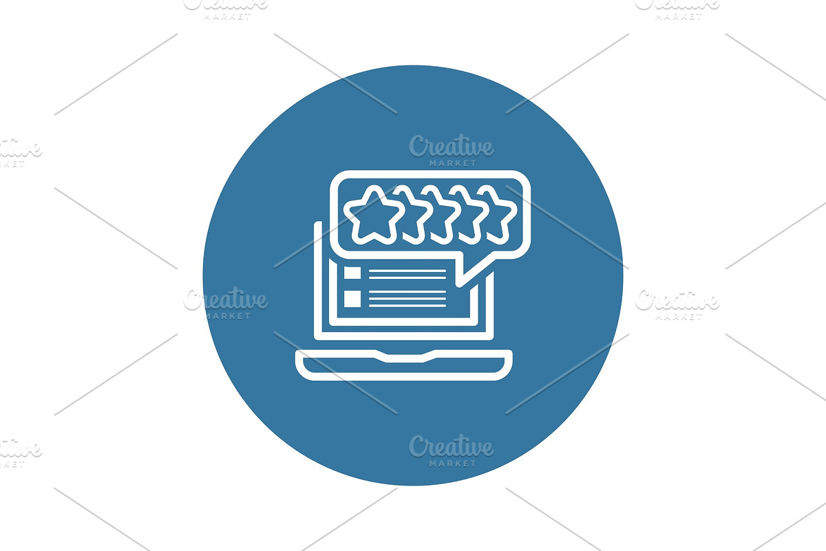 Customer Review Rating Line Icon. in Illustrations - product preview 8